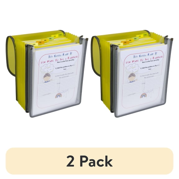 (2 pack) C-Line 7-Pocket Vertical Backpack File, Letter Size