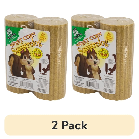(2 pack) C&S Sweet Corn Squirrelog Refill 2 Pounds