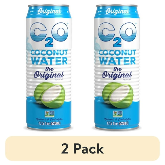 (2 pack) C2O Pure Coconut Water, 17.5 Fl. Oz.