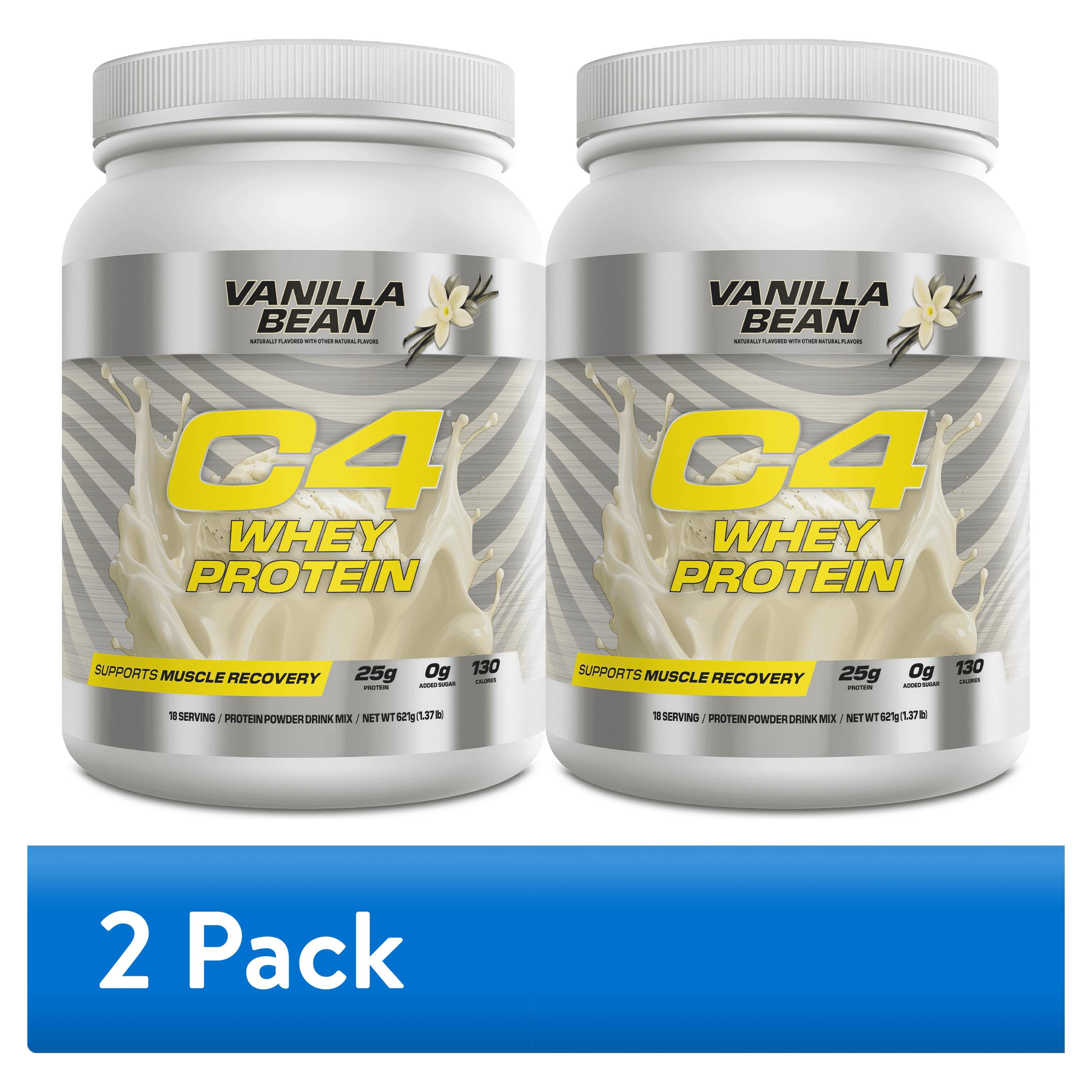 (2 pack) C4 Pro Whey Protein Powder, Vanilla Bean Flavor, 25g of Protein, 18 Servings