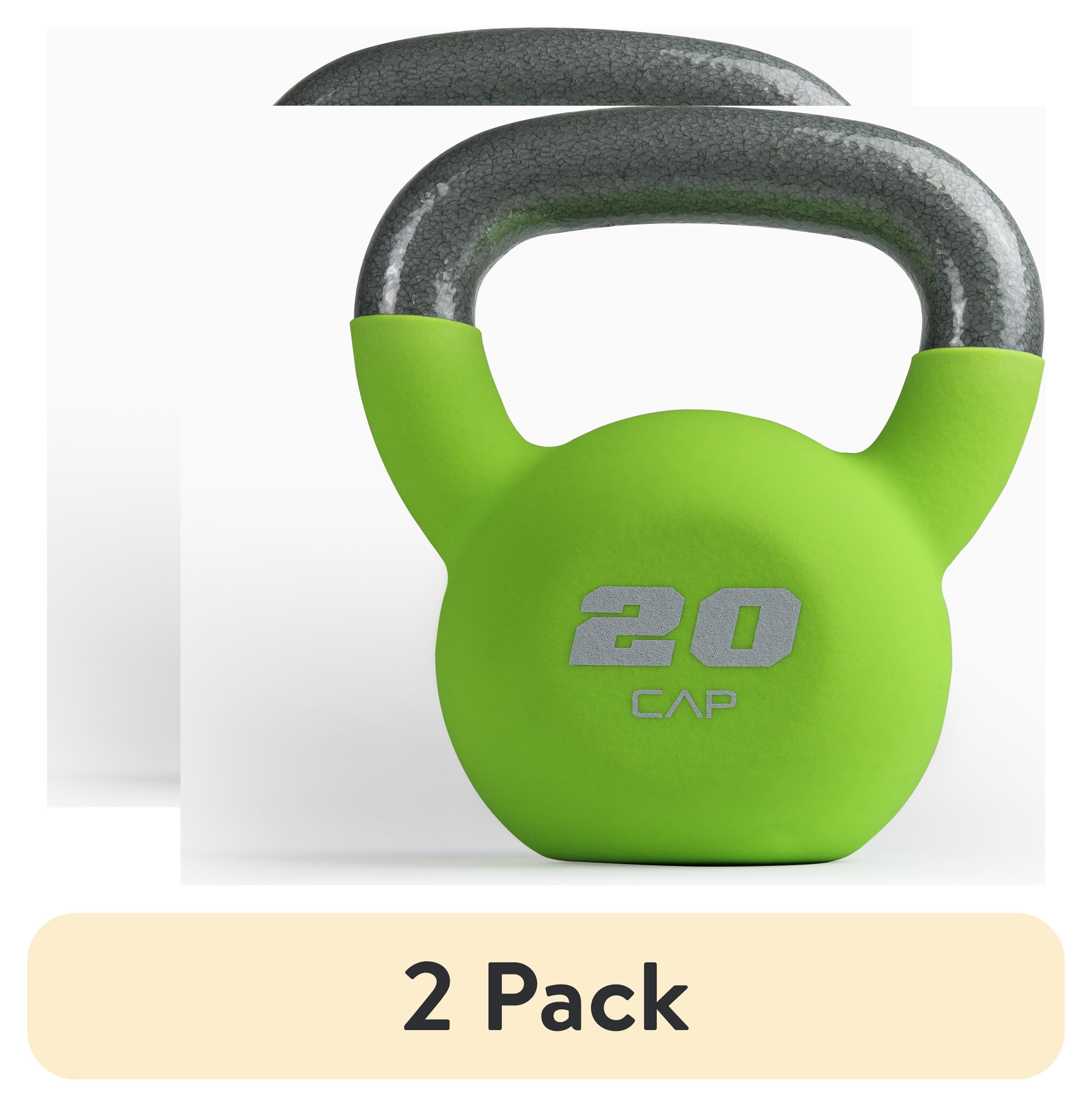 2 pack) CAP, 20lb Neoprene Coated Kettlebell, Green - Walmart.com