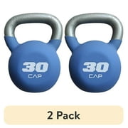 (2 pack) (2 pack) (2 pack) (2 pack) CAP, 30lb Neoprene Coated Kettlebell, Blue