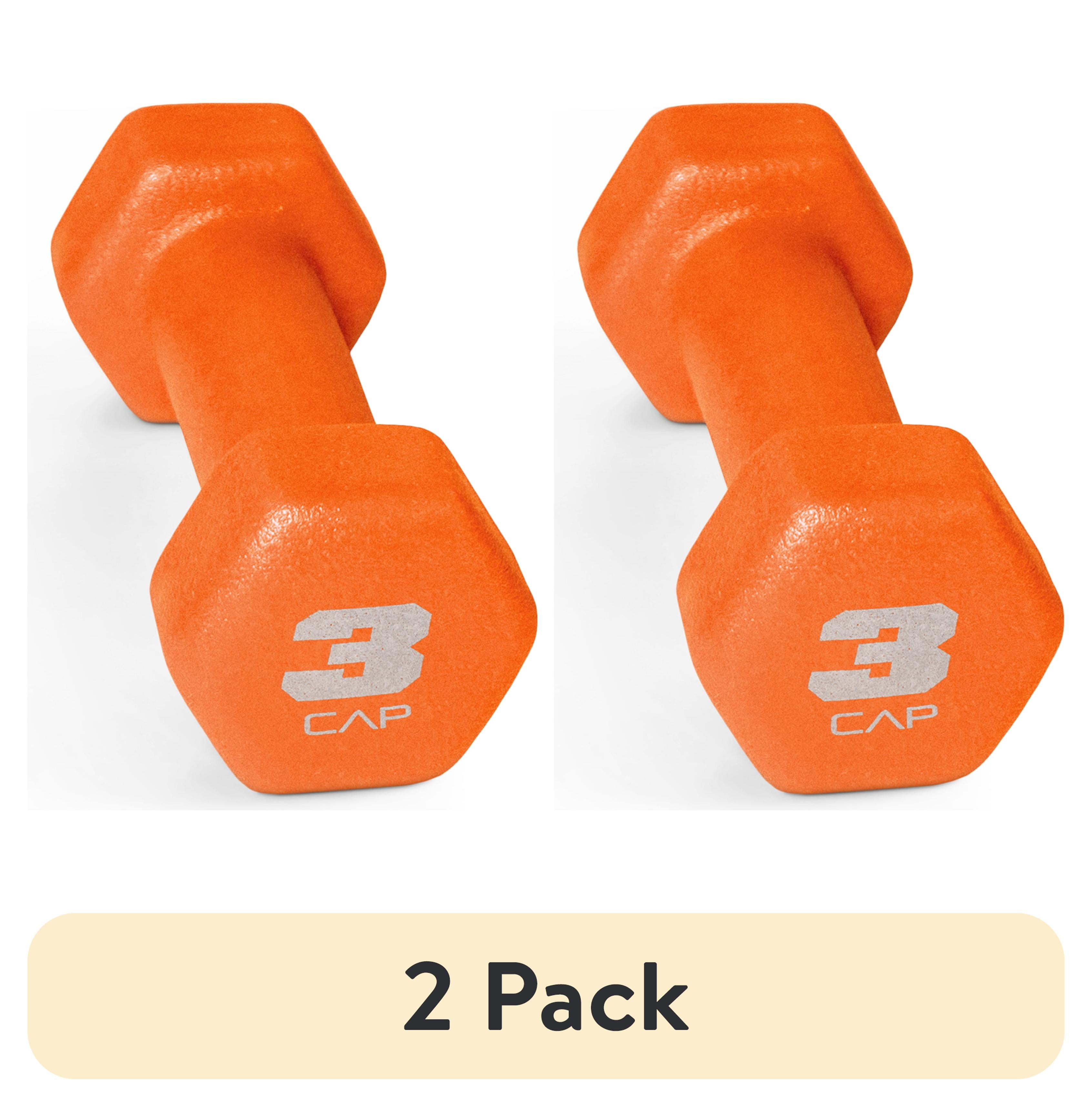 2 pack CAP, 3lb Neoprene Dumbbell, Orange, Single