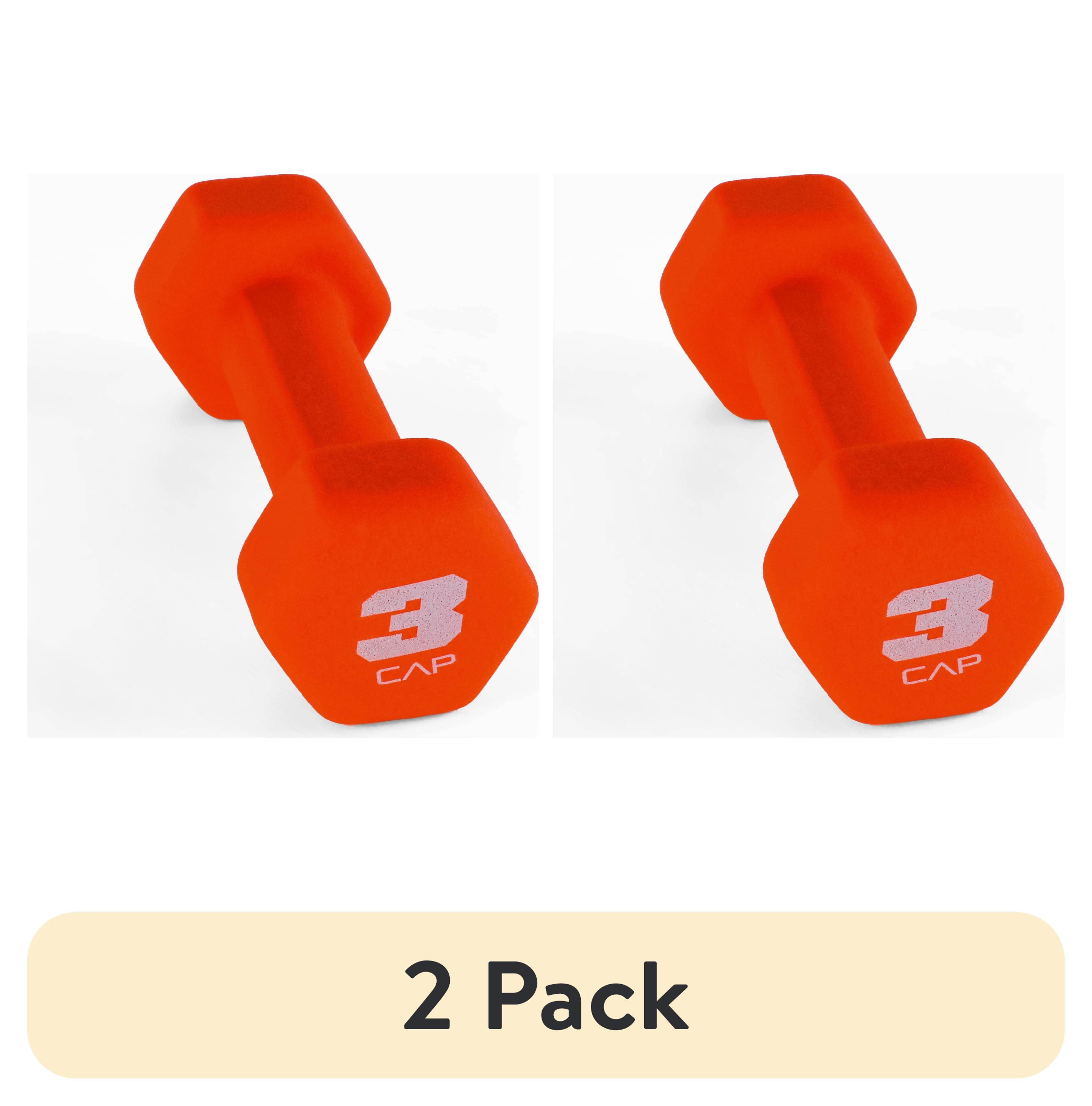 (2 pack) CAP, 3lb Neoprene Dumbbell, Orange, Single