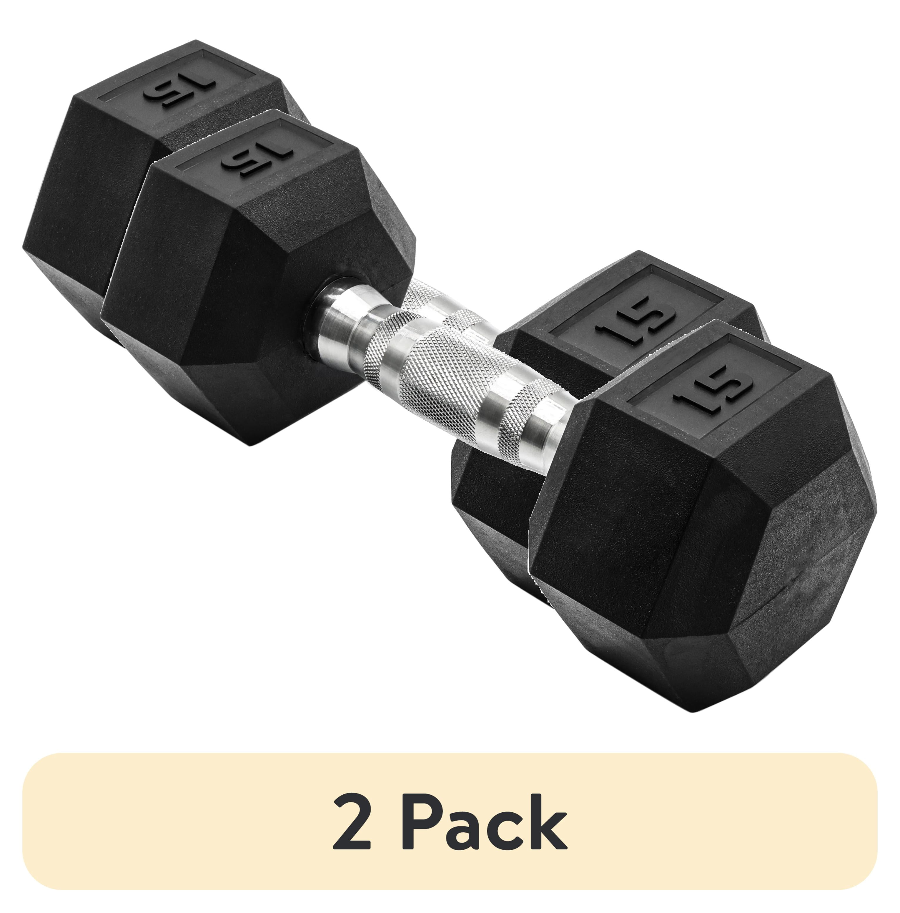 CAP Barbell, 25lb Rubber Hex Dumbbell, Single - Walmart.com