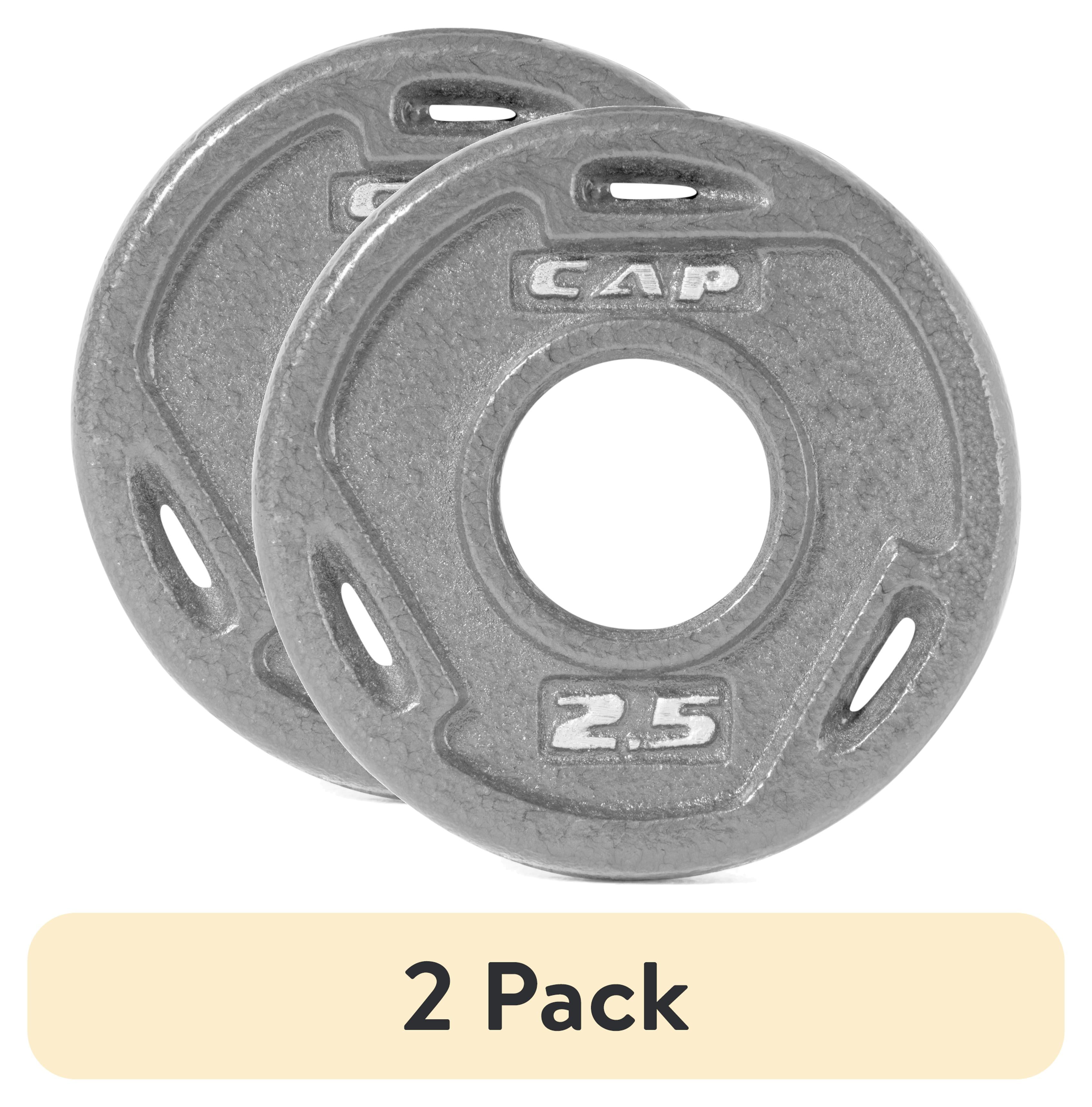 (2 pack) CAP Barbell, 2.5lb 2 inch Olympic Grip Weight Plate, Grey