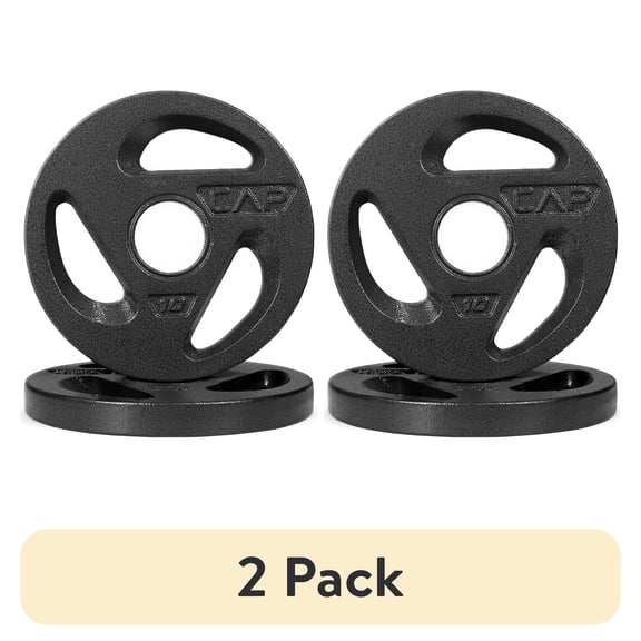 (2 pack) CAP Barbell 2" Olympic Grip Plate, 10lb Pair (2x10lb)