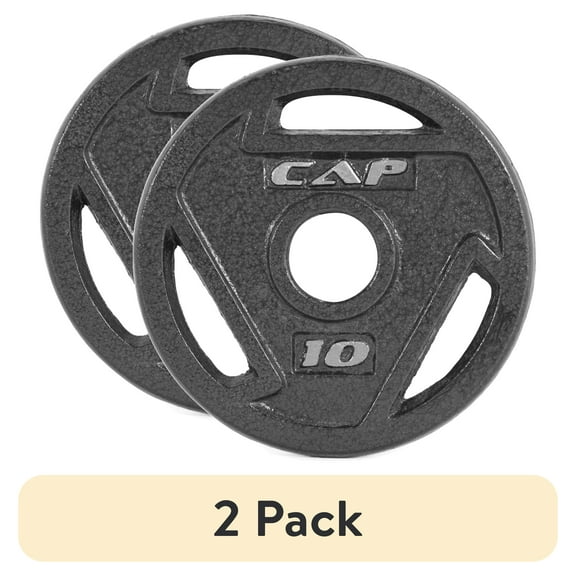 (2 pack) CAP Barbell 2" Olympic Grip Plate, 10lb pair (2x10lb)