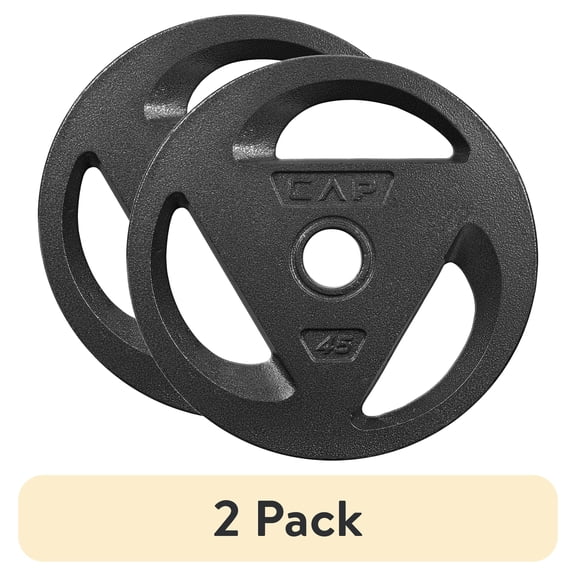 (2 pack) CAP Barbell 2" Olympic Grip Plate, 45lb Single