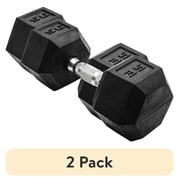 2 pack CAP Barbell, 35lb Coated Hex Dumbbell, Single