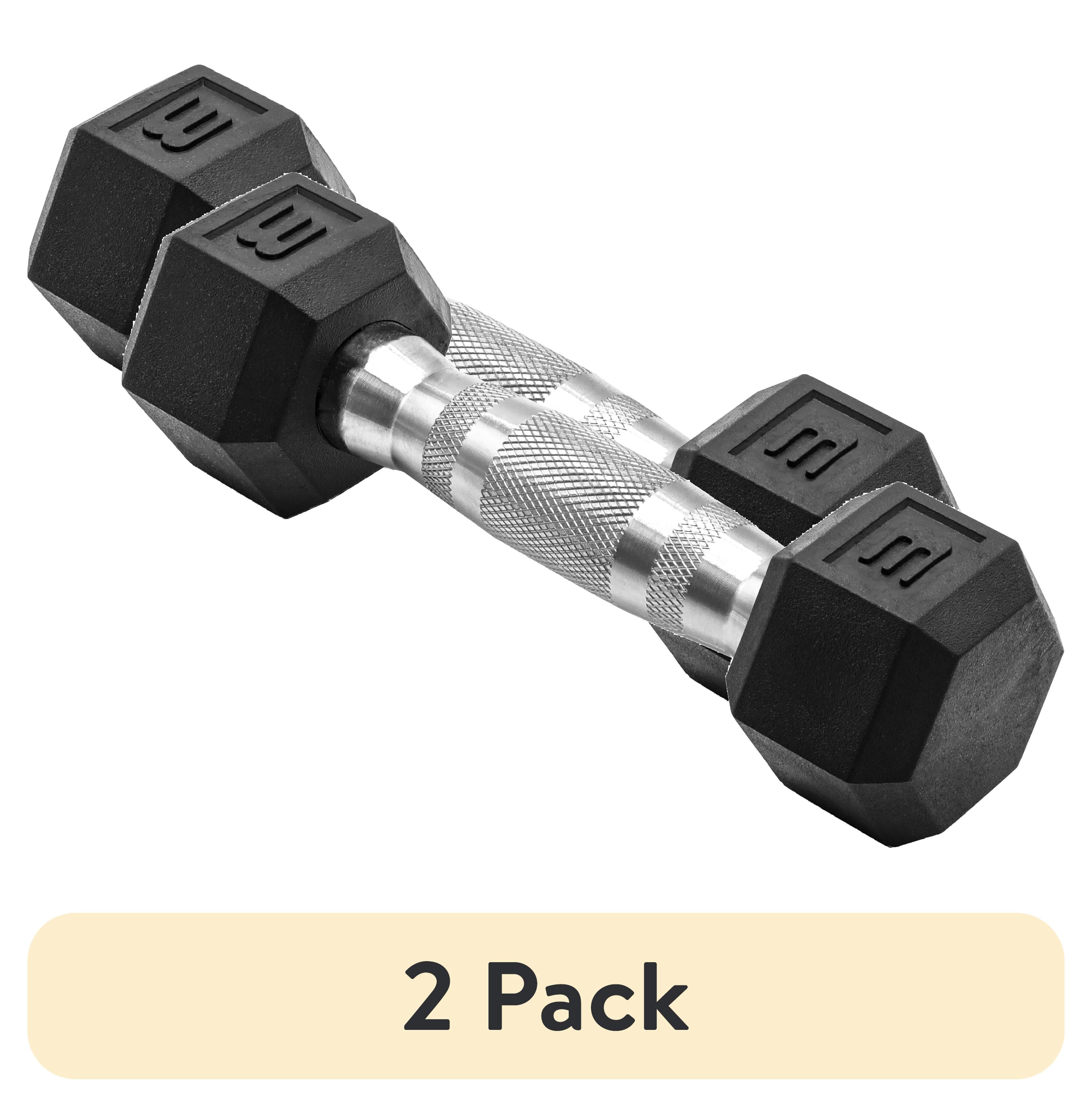 (2 pack) CAP Barbell, 3lb Rubber Hex Dumbbell, Single