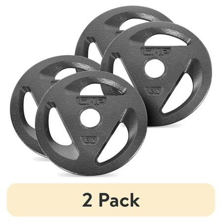 (2 pack) CAP Barbell 50lb Olympic Grip Plate Weight Set (25x2)