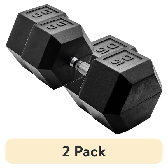 CAP Barbell Coated Hex Dumbbell, Single 3-120 lbs