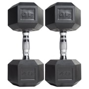 (2 pack) (2 pack) (2 pack) (2 pack) CAP Barbell Coated Hex Dumbbell, Single 40 lbs