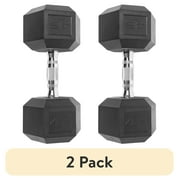 (2 pack) CAP Barbell Coated Hex Dumbbell, Single 45 Lbs.