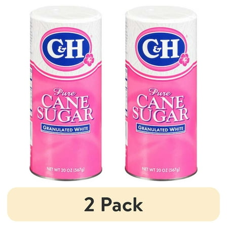 (2 pack) C&H Pure Cane Premium Granulated Sugar 20 oz