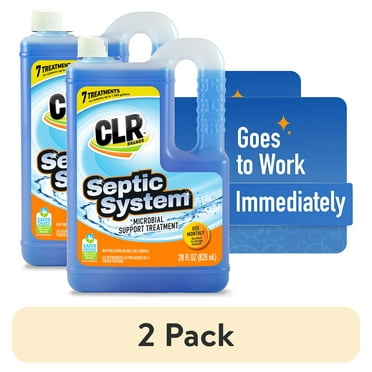 (2 pack) CLR Healthy Septic System Tank Treatment, Industrial Strength, EPA Safer Choice, 7 Treatments per 28 fl oz Jug