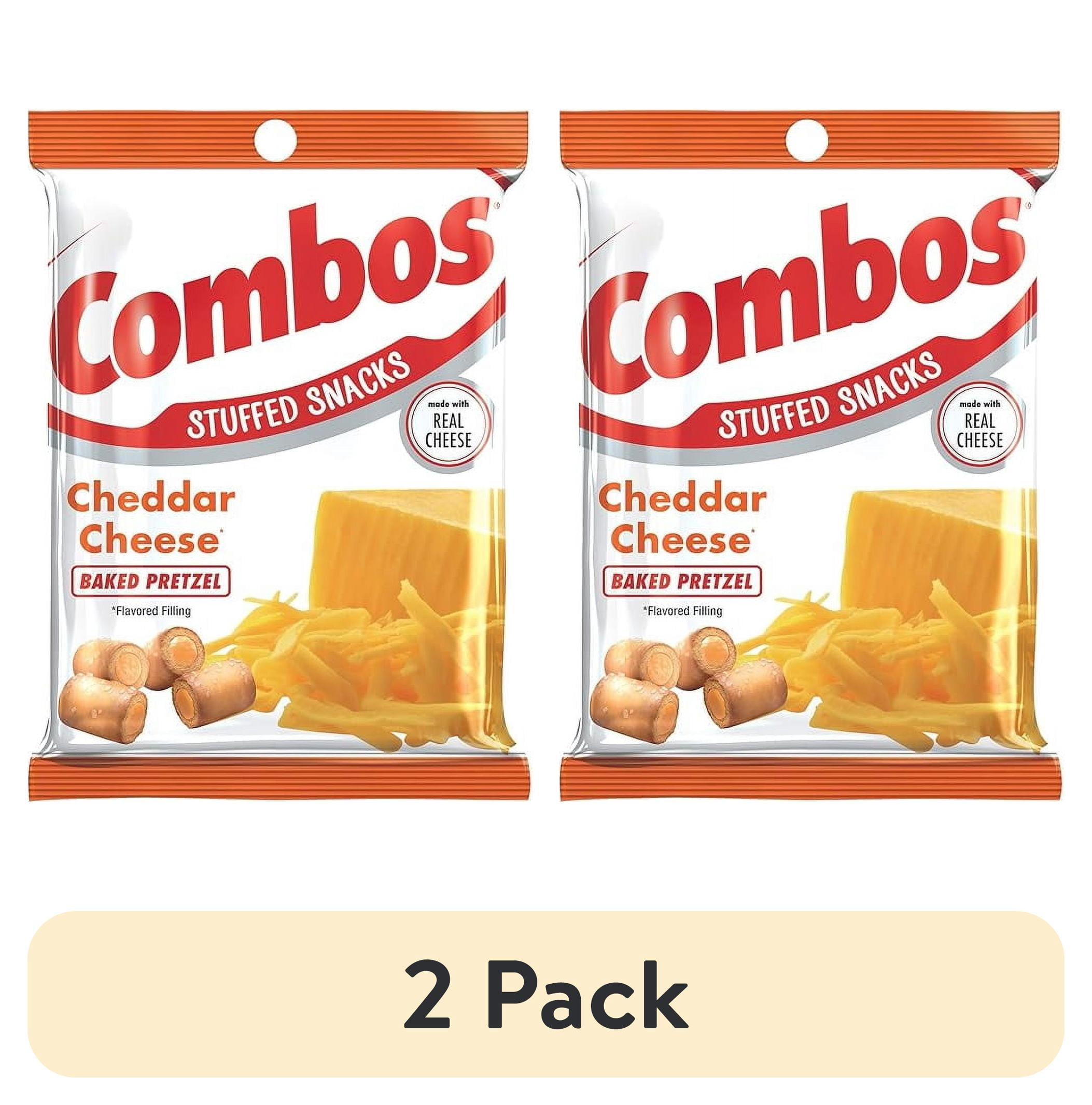 (2 pack) COMBOS Cheddar Cheese Pretzel Baked Snacks, 6.3 oz Bags (Pack ...