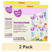 2 pack Parents Choice Stage 2 Baby Food Variety Pack, 4 oz Pouch, 12 Pack