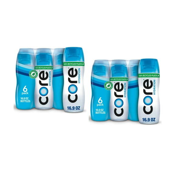 (2 pack) CORE Hydration Perfectly Balanced Drinking Water, 0.5 L bottles, 6 Count