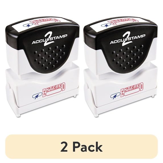 (2 pack) COSCO 2-color ENTERED Message Stamp