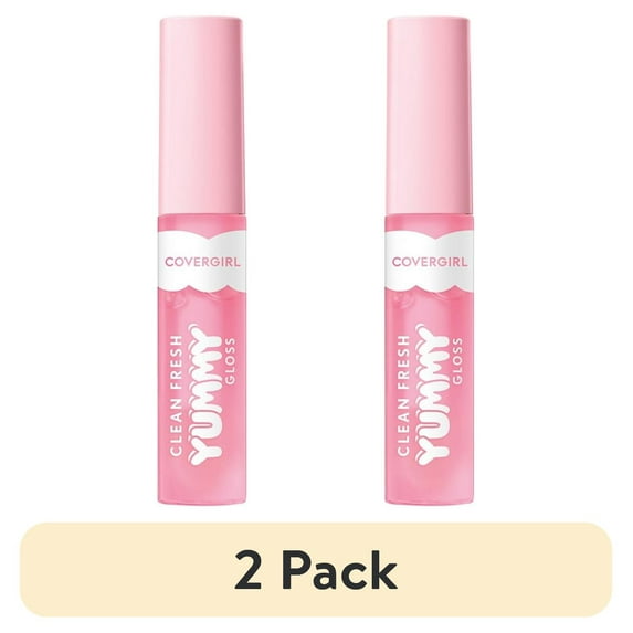(2 pack) COVERGIRL Clean Fresh Yummy Lip Gloss, 150 Sugar Poppy, 0.33 fl oz