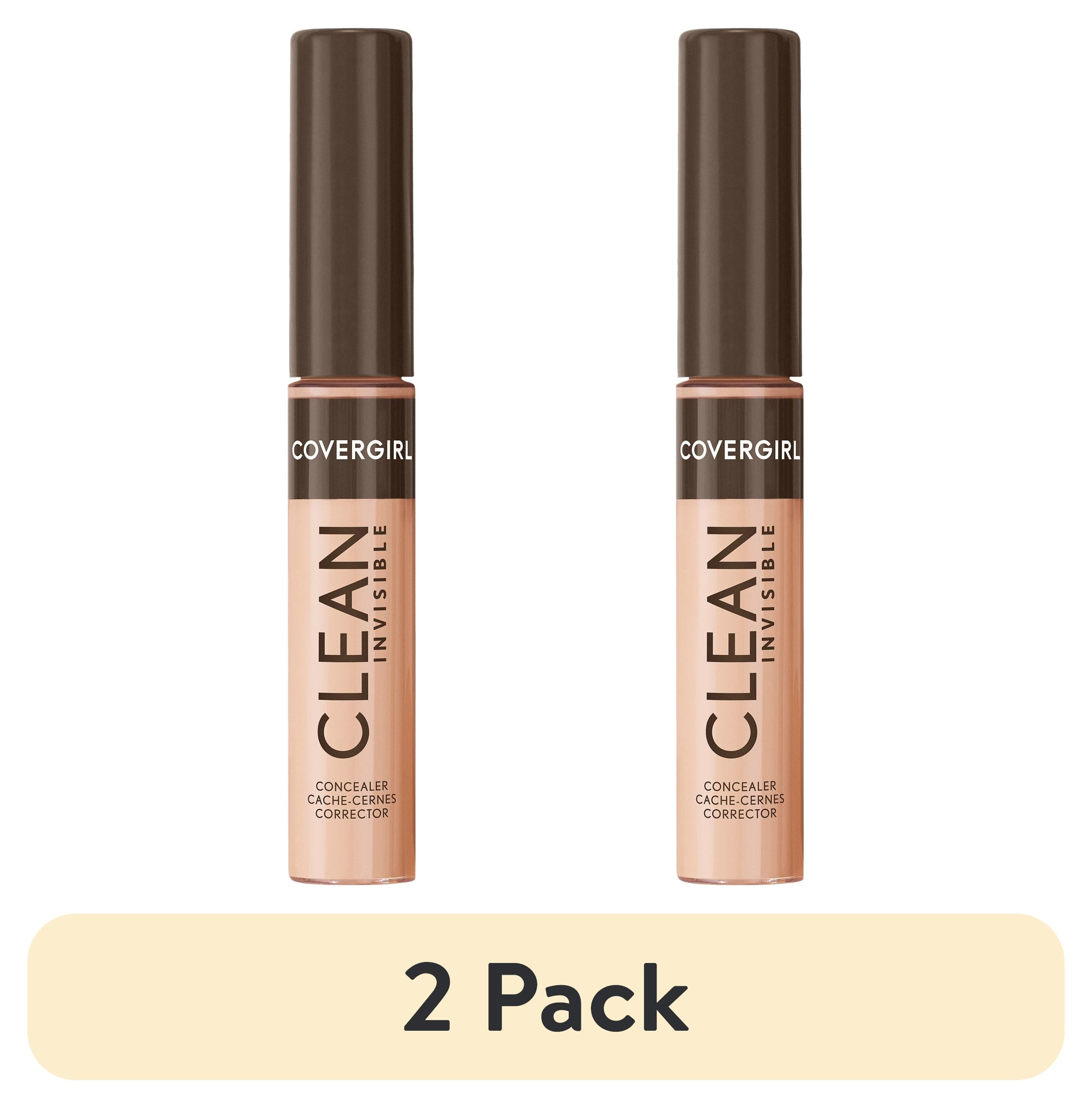 (2 pack) COVERGIRL Clean Invisible Liquid Concealer, 109 Golden Ivory, 0.23 fl oz
