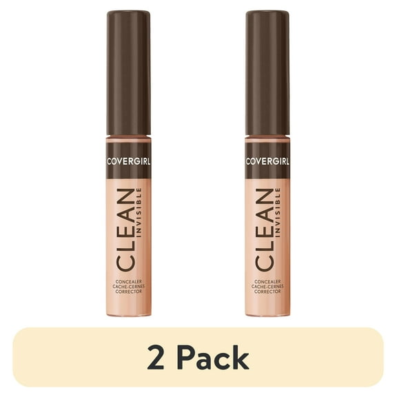 (2 pack) COVERGIRL Clean Invisible Liquid Concealer, 109 Golden Ivory, 0.23 fl oz