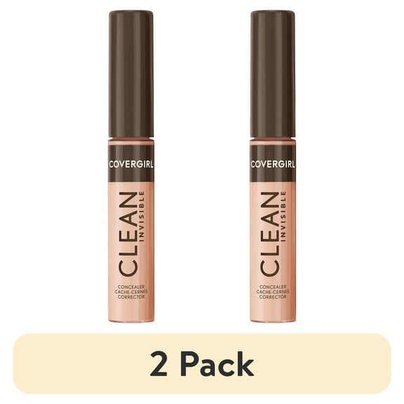 (2 pack) COVERGIRL Clean Invisible Liquid Concealer, 110 Classic Ivory, 0.23 fl oz