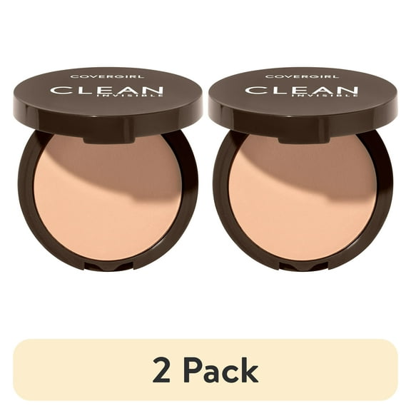 (2 pack) COVERGIRL Clean Invisible Pressed Powder, 125 Buff Beige, 0.38 oz