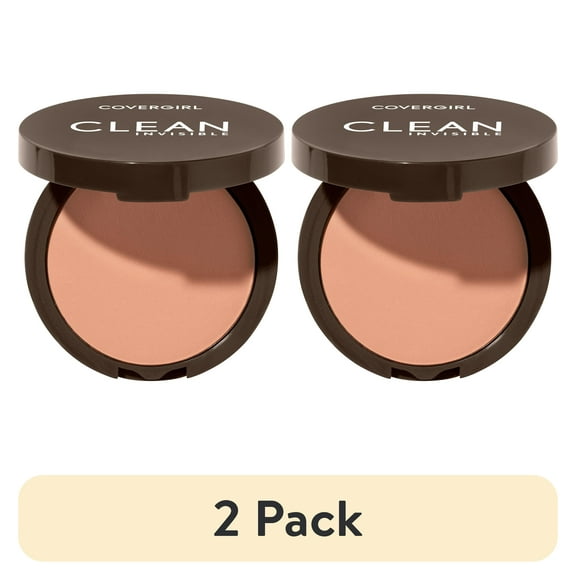 (2 pack) COVERGIRL Clean Invisible Pressed Powder, 135 Medium Light, 0.38 oz