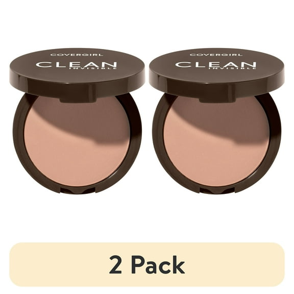 (2 pack) COVERGIRL Clean Invisible Pressed Powder, 150 Creamy Beige, 0.38 oz