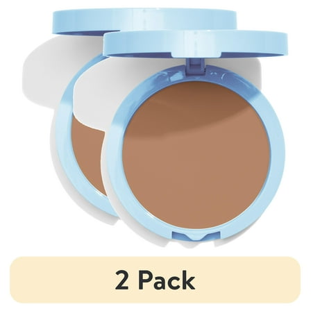(2 pack) COVERGIRL Clean Matte Pressed Powder, 555 Soft Honey, 0.35 oz
