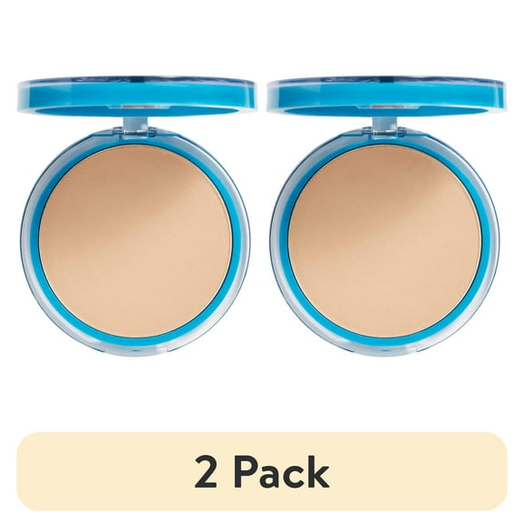 (2 pack) COVERGIRL Clean Matte Pressed Powder, Oil Control Powder, 1 container, .35 Fl Oz, Face Powder, Oil Free Loose Powder, Matte Finish, Lightweight, Shine Free Formula, Leaves Skin Smooth and Clean