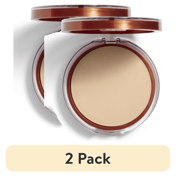 (2 pack) COVERGIRL Clean Pressed Powder, 125 Buff Beige, 0.39 oz, Lasting Setting Powder, Shine-Free Formula
