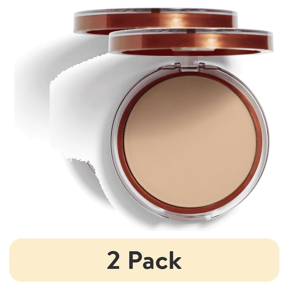 (2 pack) COVERGIRL Clean Pressed Powder, Creamy Beige, 0.39 oz, Lasting Setting Powder, Shine-Free Formula