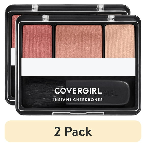 (2 pack) COVERGIRL Instant Cheekbones Contouring Blush, 210 Peach Perfection, 0.29 oz