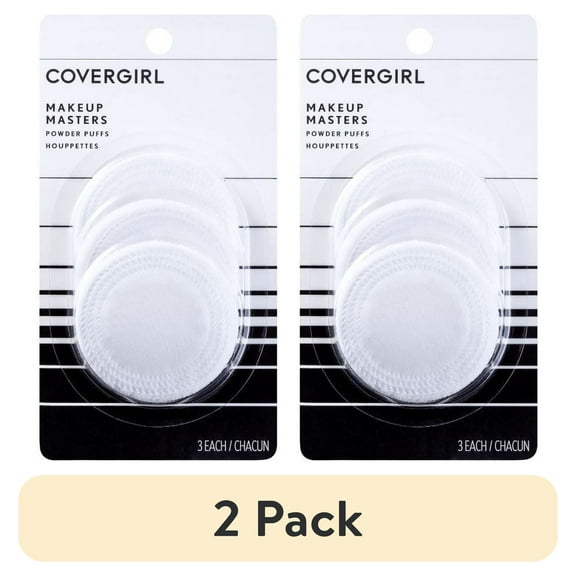 (2 pack) COVERGIRL Make-up Masters Powder Puffs, 3pcs