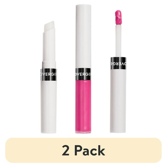 (2 pack) COVERGIRL Outlast All Day Lip Color with Top Coat, Epic 015, 0.06 oz / 0.07 fl oz