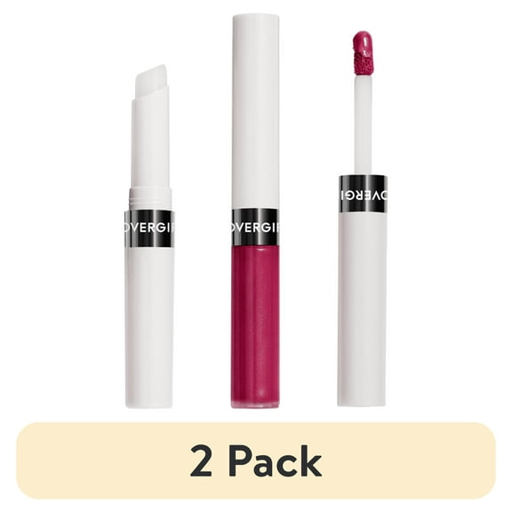 (2 pack) COVERGIRL Outlast All Day Lip Color with Top Coat, Heat Wave 050, 0.06 oz / 0.07 fl oz