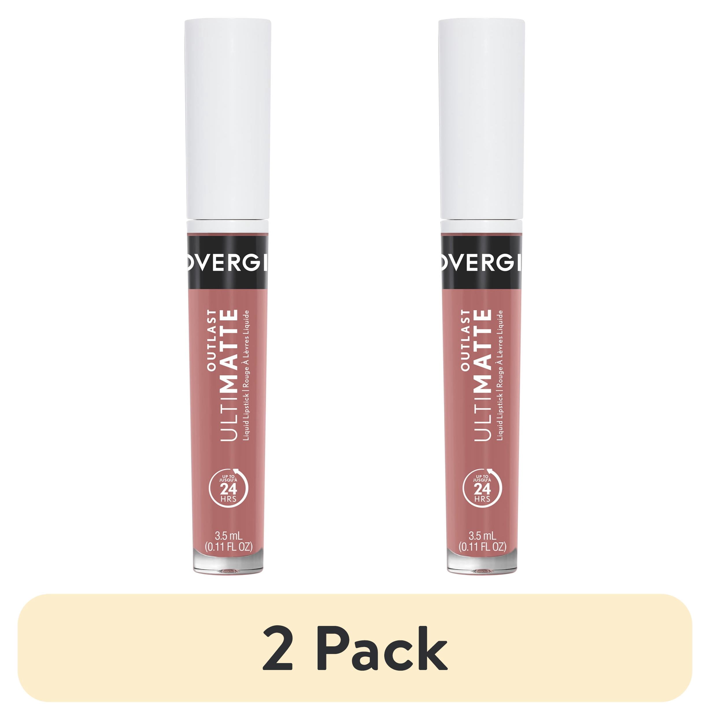 (2 pack) COVERGIRL Outlast Ulti-Matte One Step Liquid Lip Color, Brew-tiful Day, 0.11 oz