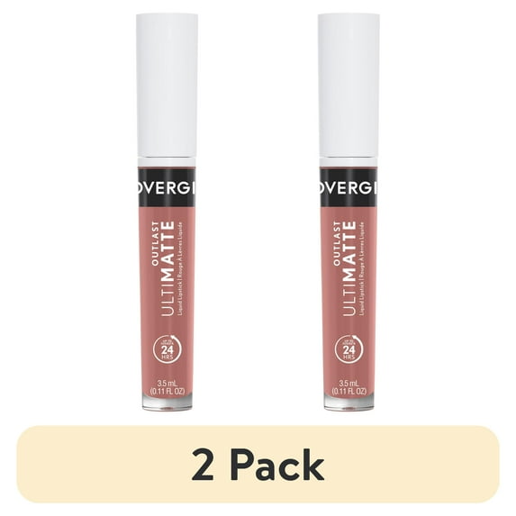 (2 pack) COVERGIRL Outlast Ulti-Matte One Step Liquid Lip Color, Very Sancerre, 0.11 oz