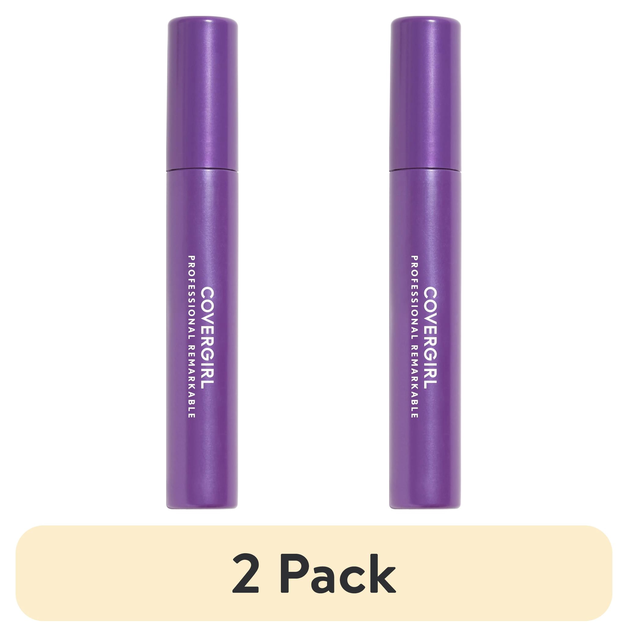 (2 pack) COVERGIRL Professional Remarkable Mascara, 200 Very Black, 0.3 oz, Smudge-Proof Mascara, Voluminous Mascara
