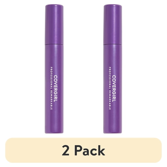 (2 pack) COVERGIRL Professional Remarkable Mascara, 200 Very Black, 0.3 oz, Smudge-Proof Mascara, Voluminous Mascara