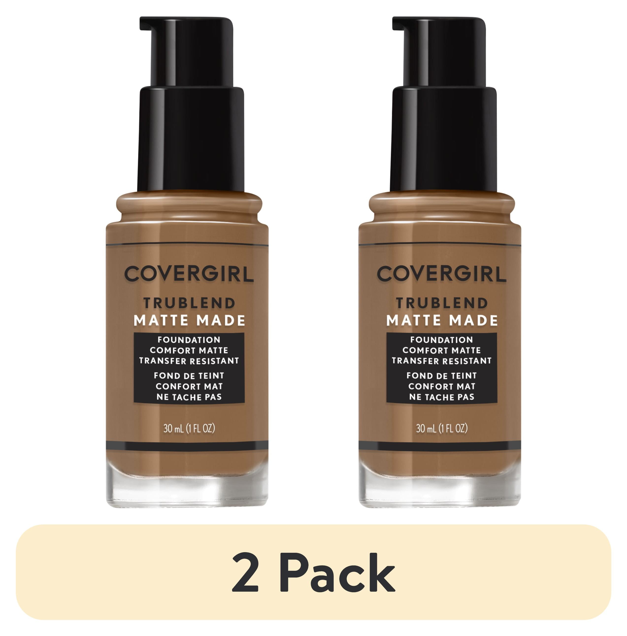 (2 pack) COVERGIRL TruBlend Matte Made Liquid Foundation, D50 Deep Golden, 1 fl oz, Moisturizing Foundation