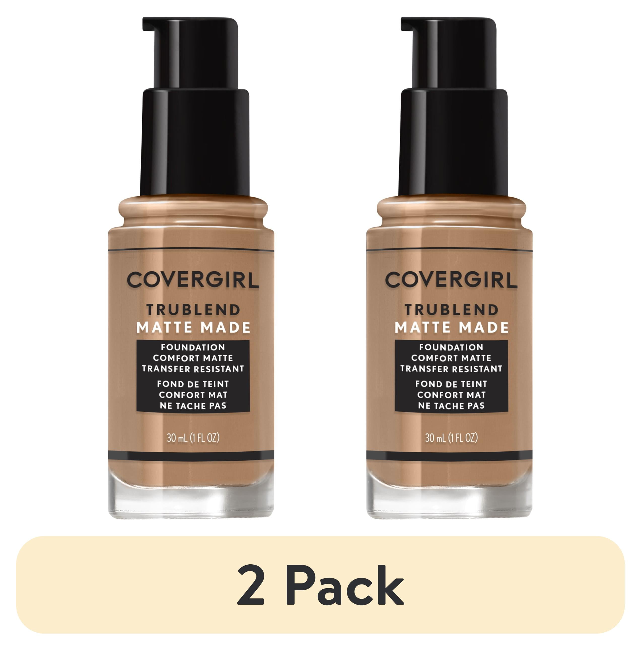 (2 pack) COVERGIRL TruBlend Matte Made Liquid Foundation, T40 Sun Beige, 1 fl oz, Matte Foundation, Moisturizing Foundation, Cruelty-Free Foundation, Blends Seamlessly, Won't Clog Pores