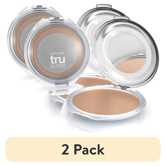 (2 pack) COVERGIRL TruBlend Pressed Blendable Powder, Translucent Honey, .39 oz, Setting Powder