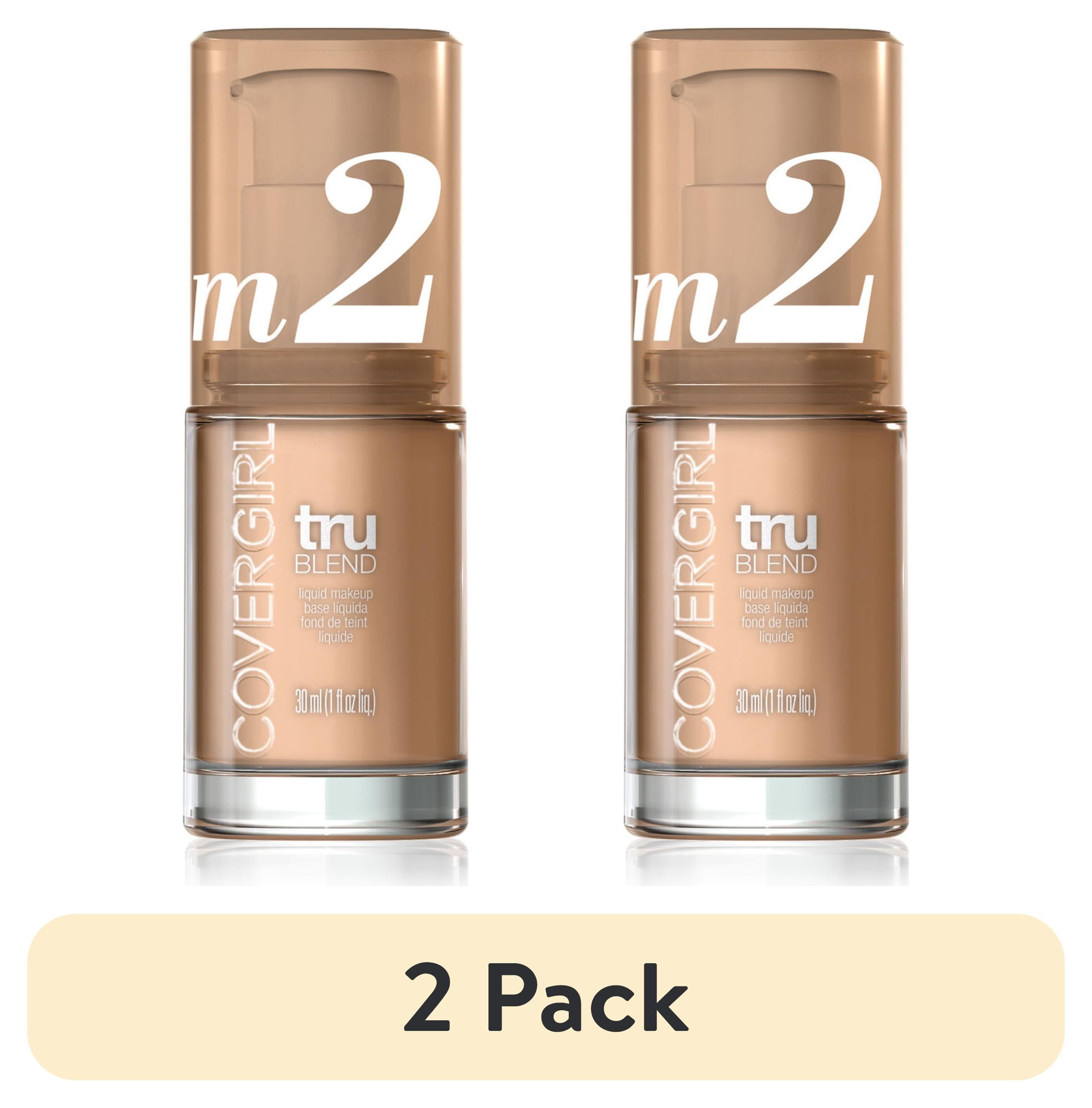 (2 pack) COVERGIRL TruBlend Oil-Free Liquid Foundation, M-2 Medium Light, 1 fl oz