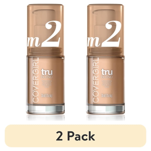 (2 pack) COVERGIRL TruBlend Oil-Free Liquid Foundation, M-2 Medium Light, 1 fl oz