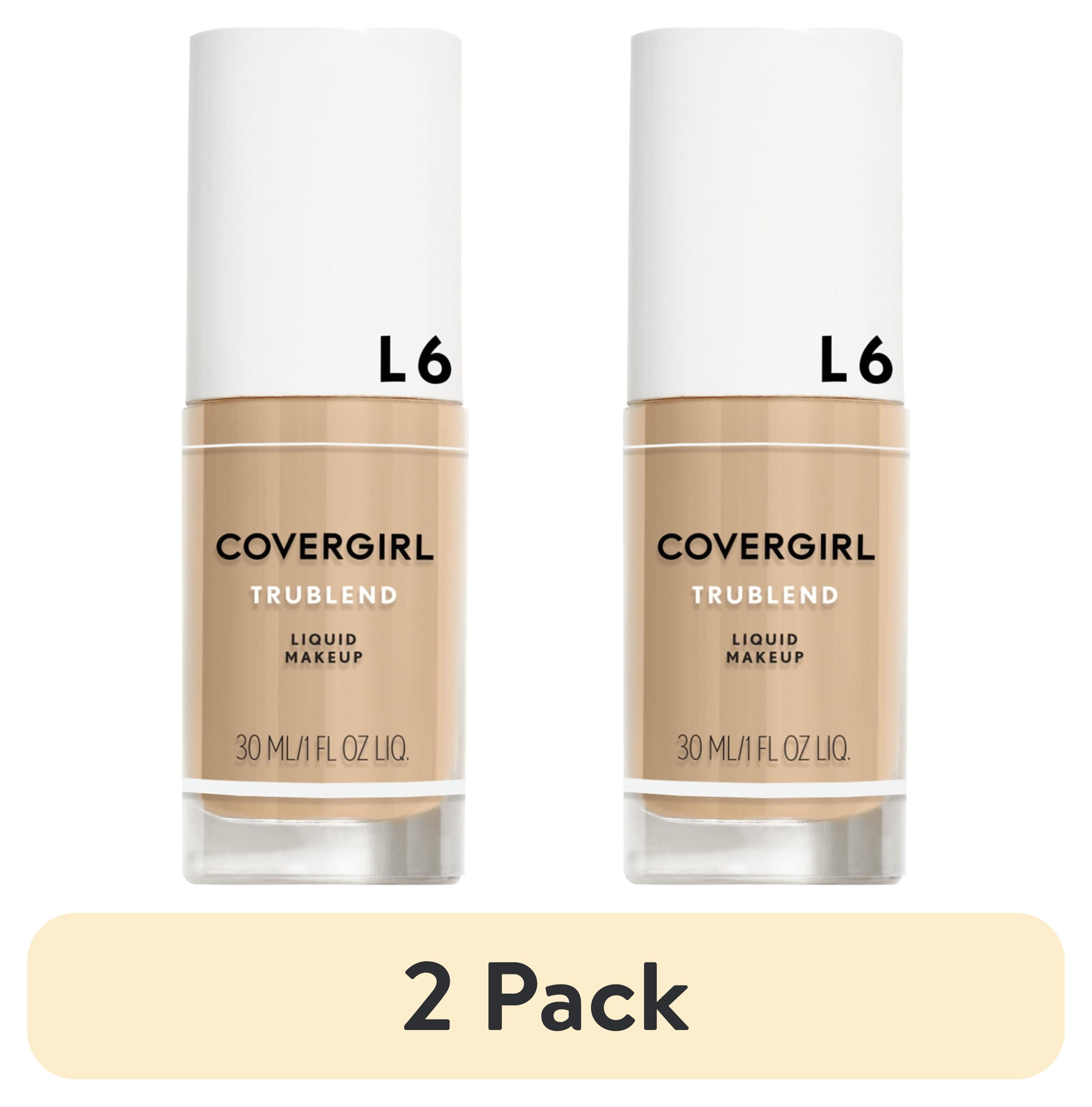 (2 pack) COVERGIRL TruBlend Oil-free Liquid Foundation, L-6 Buff Beige, 1 fl oz